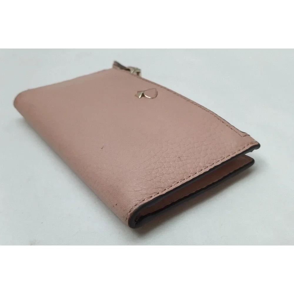 Kate Spade Pink Pebbled Leather Credit Card ID Window Bifold Wallet